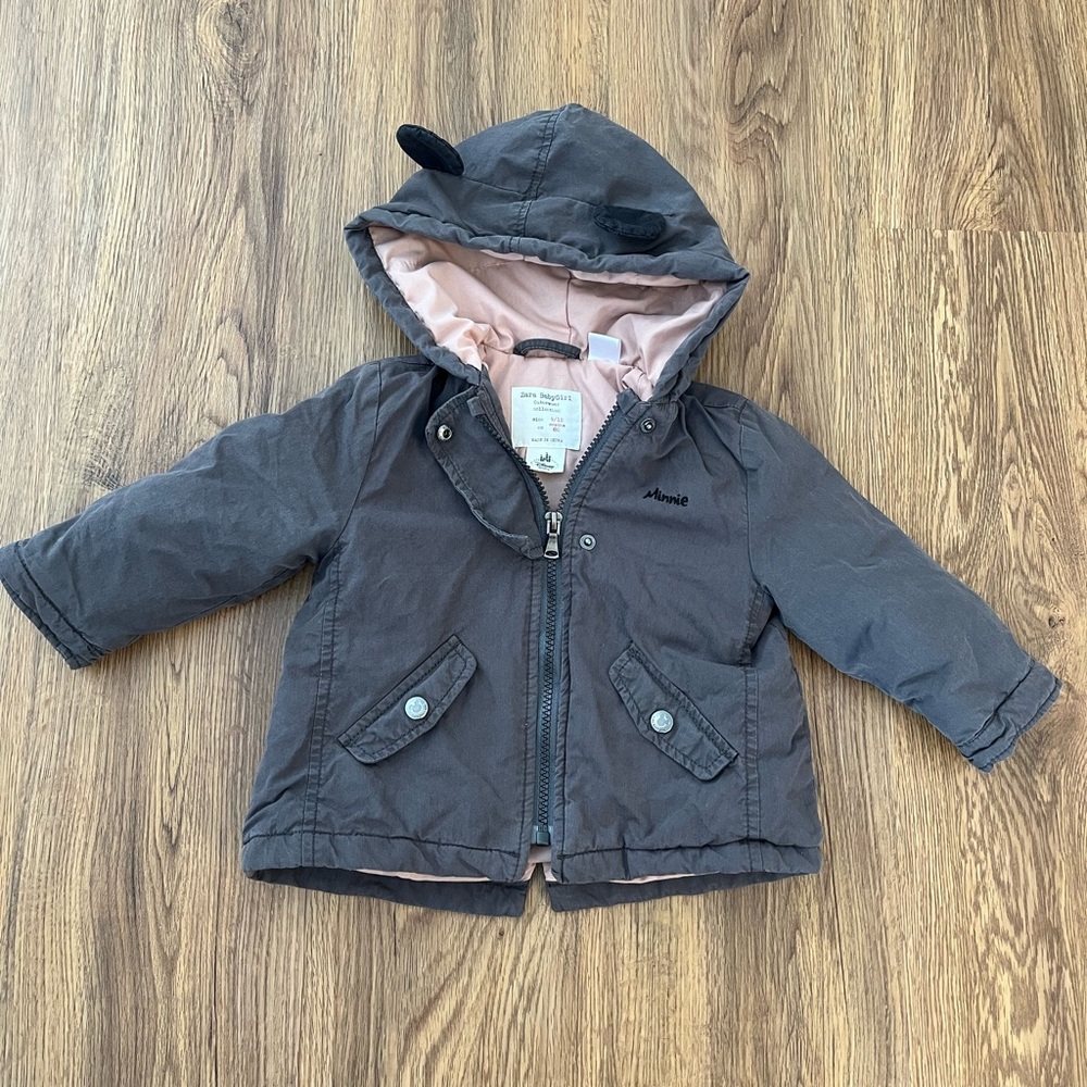 Zara Minnie Mouse coat 9/12 months